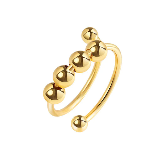Women's Elegant Stress Relief Bead Ring