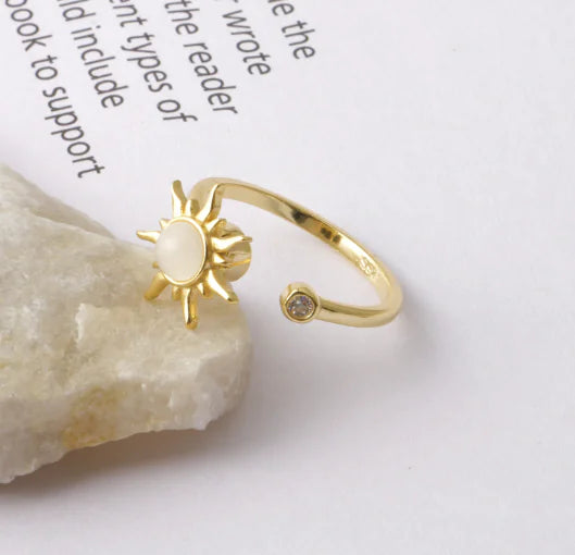 Adjustable S925 Sterling Silver Spinning Ring