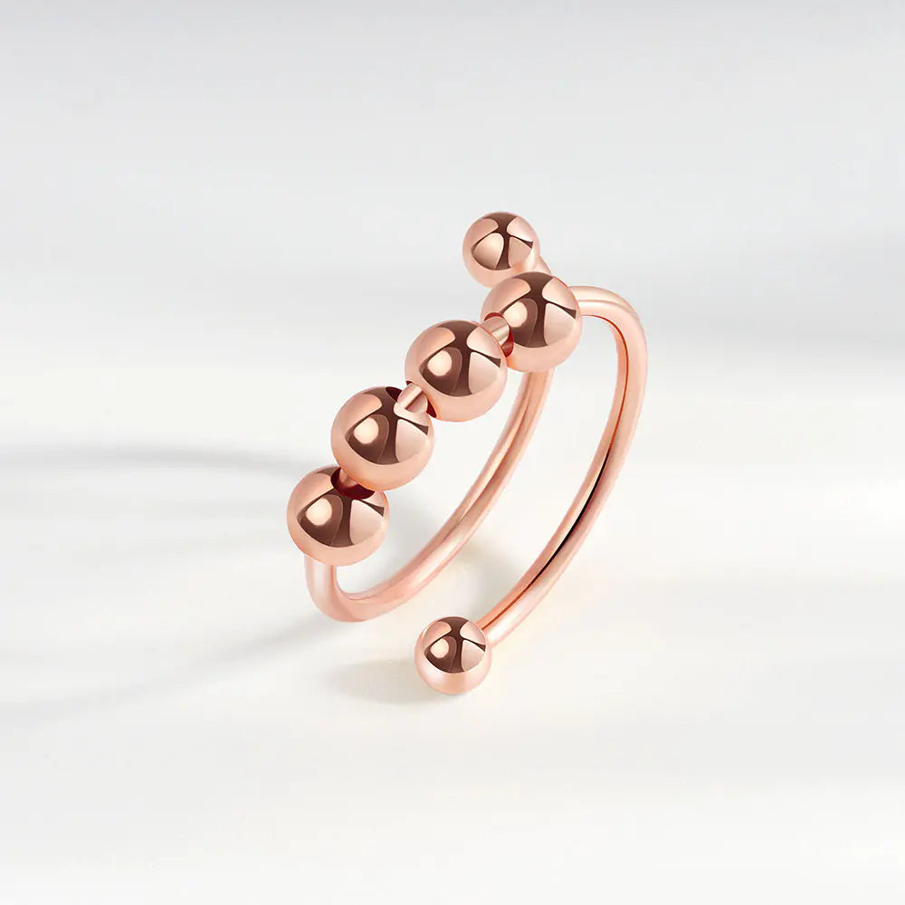 Women's Elegant Stress Relief Bead Ring