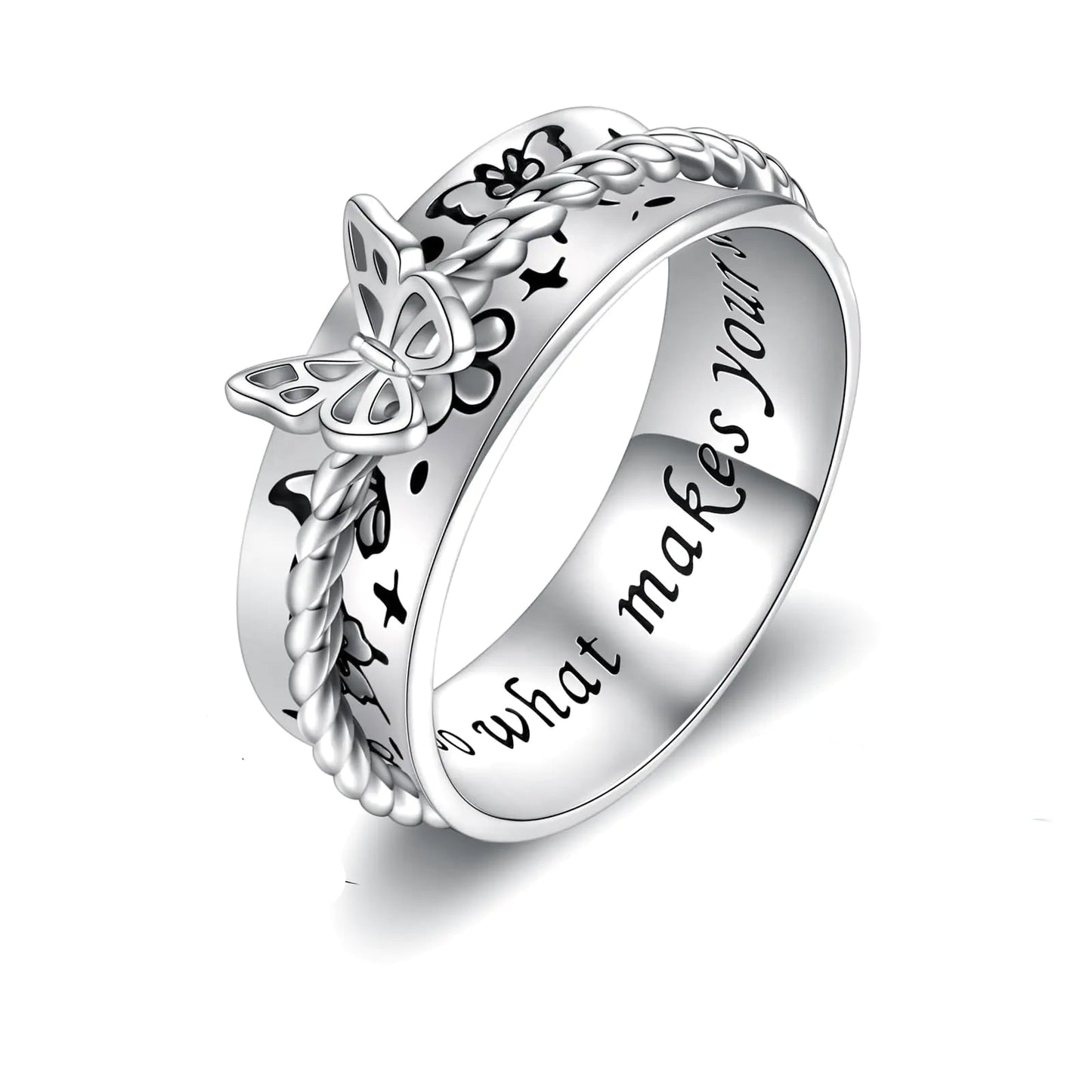 Soul Shine Silver Spinner Ring