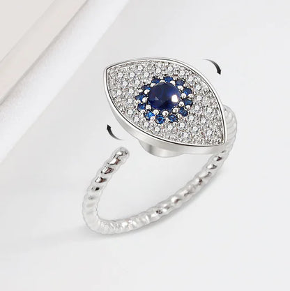 Blue Eye Spinner Ring