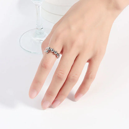 Women's Elegant Stress Relief Bead Ring