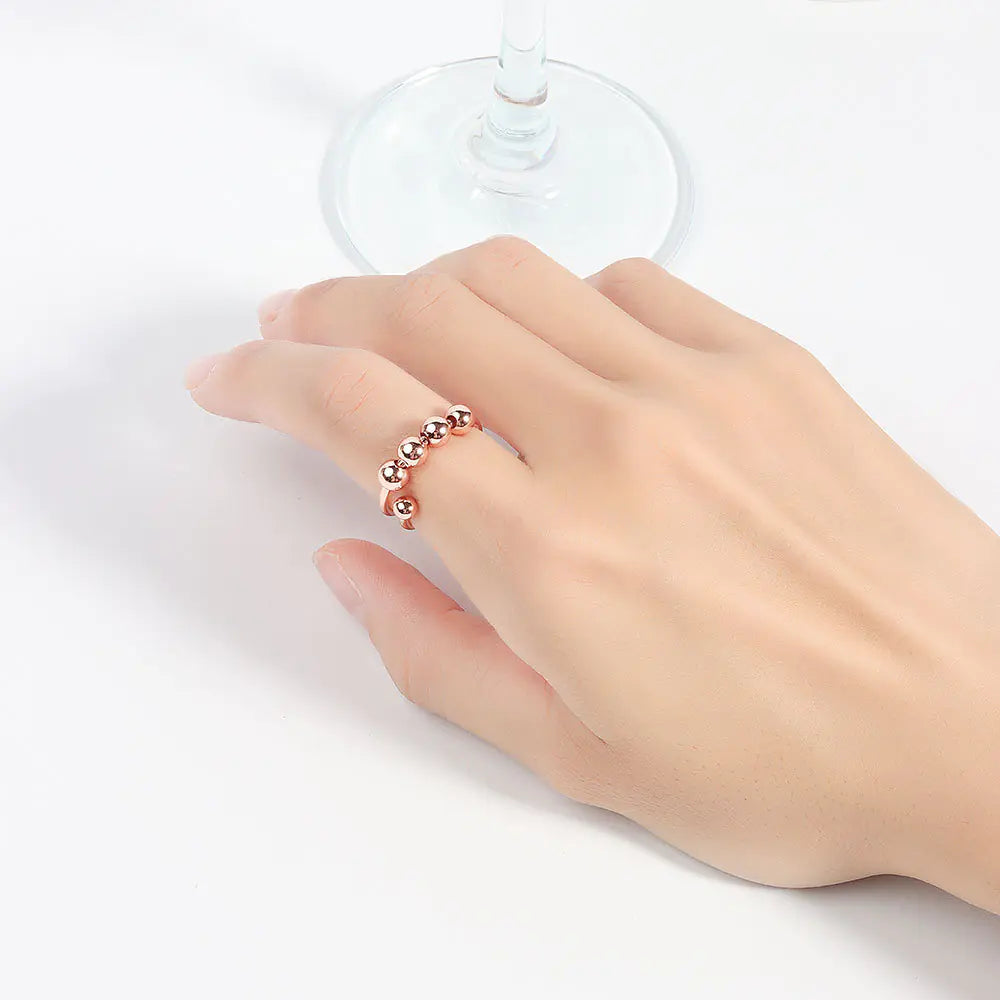 Women's Elegant Stress Relief Bead Ring